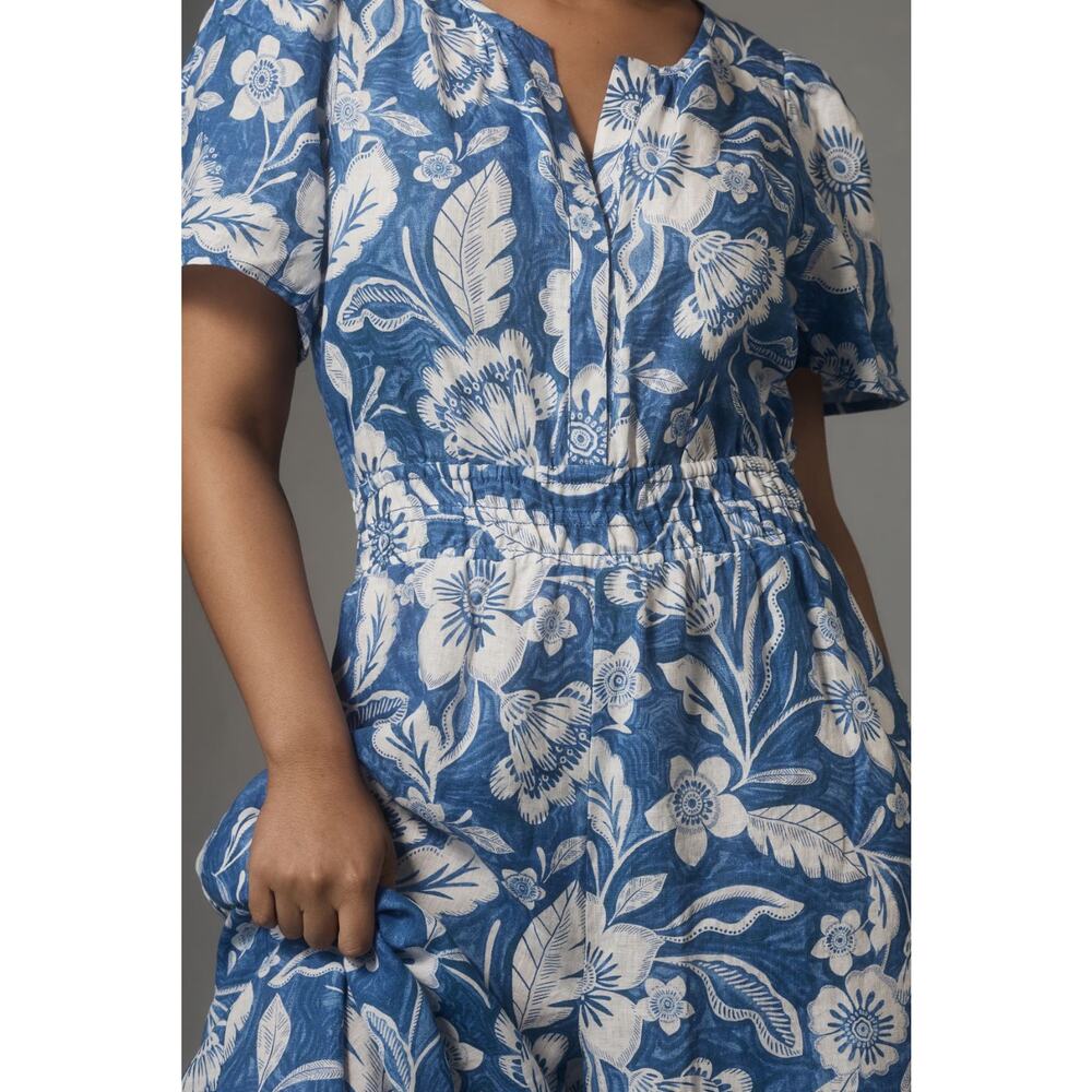 nwt by ANTHROPOLOGIE sz 3X The Somerset Jumpsuit: Linen Edition - Picture 2 of 3